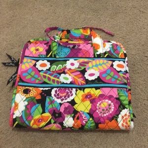 Hanging Vera Bradley cosmetic bag